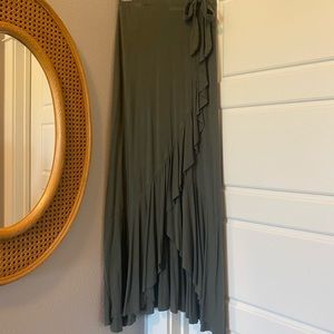 ASOS Army Green Maxi Skirt
